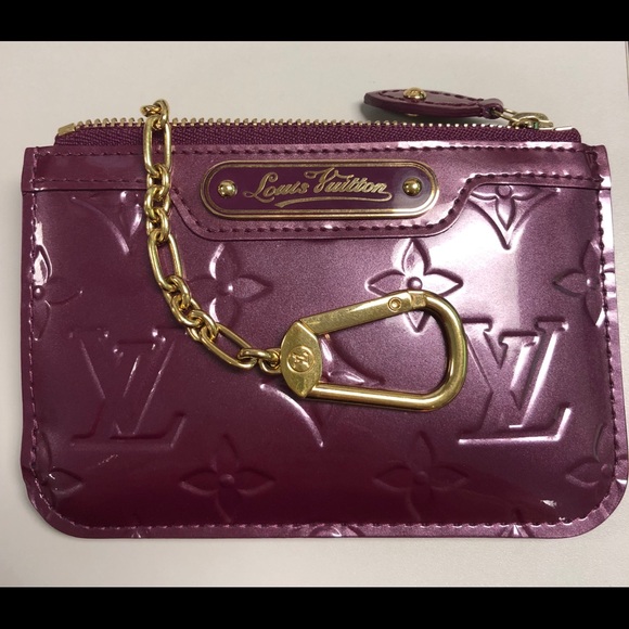 louis vuitton purple patent purse